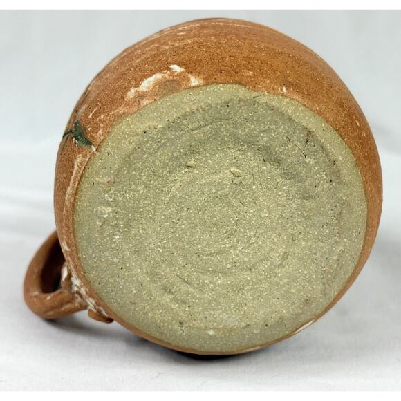 Studio Art Hand Crafted Stoneware Pottery Jug Pitcher Flowers Floral - Picture 8 of 9